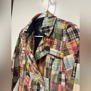 American Eagle outfitters madras plaid jacket. Preppy. . Spring. Fall